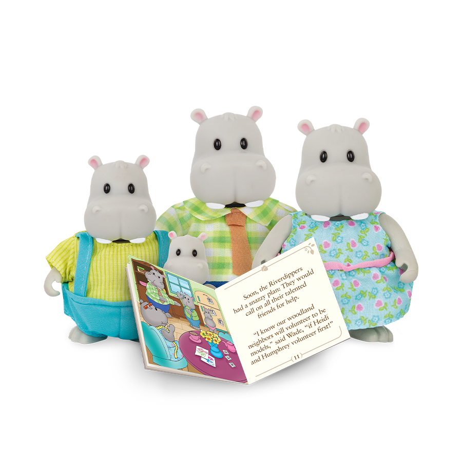 Riverdipper Hippo Family